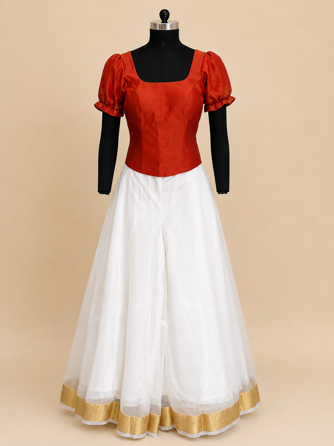 Sleeves Corsets and  Cream pant