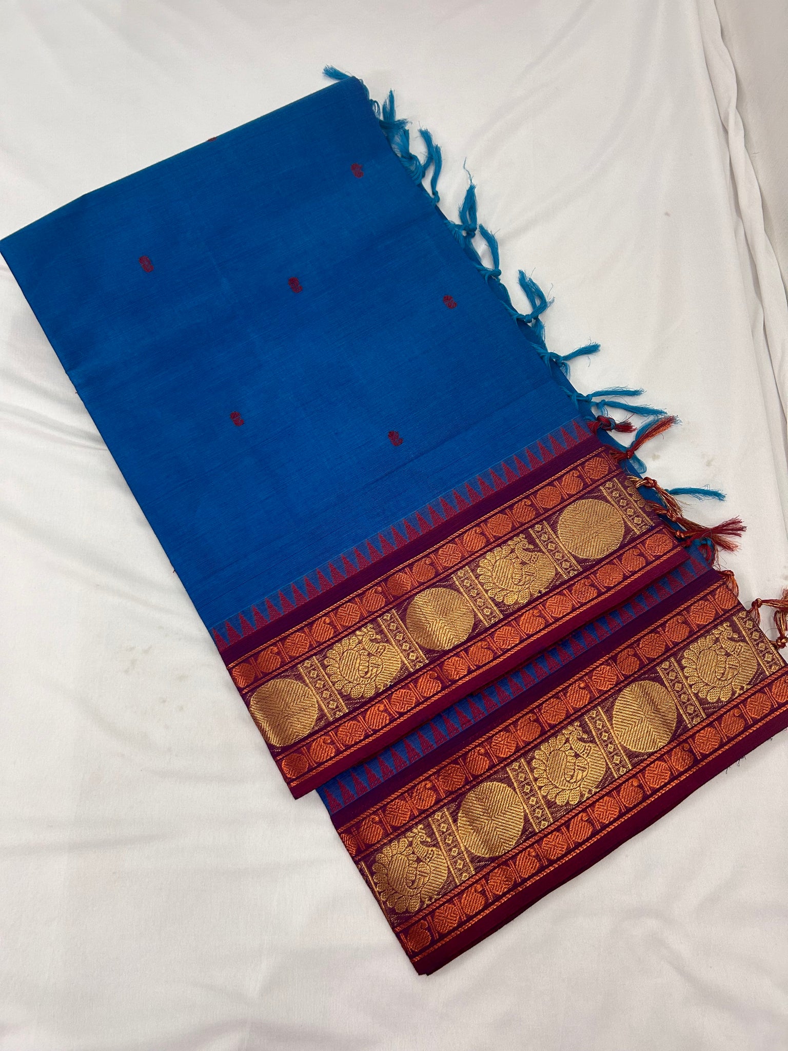 Raanchana Cotton Saree Ananda Blue