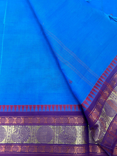 Raanchana Cotton Saree Ananda Blue