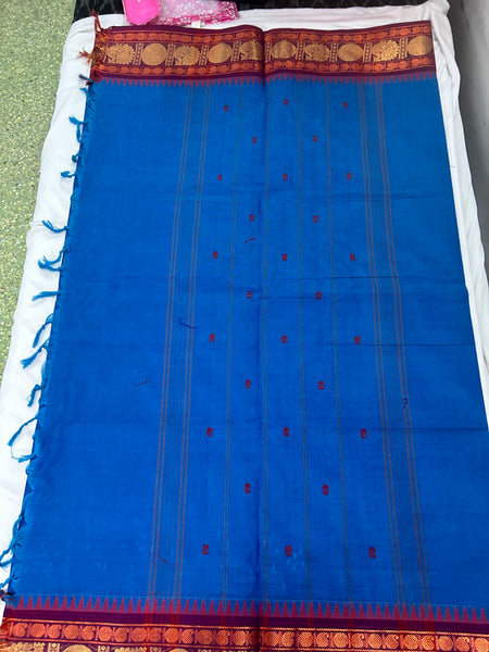 Raanchana Cotton Saree Ananda Blue