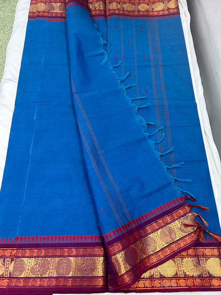 Raanchana Cotton Saree Ananda Blue