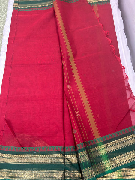 Raanchana Cotton Saree Red