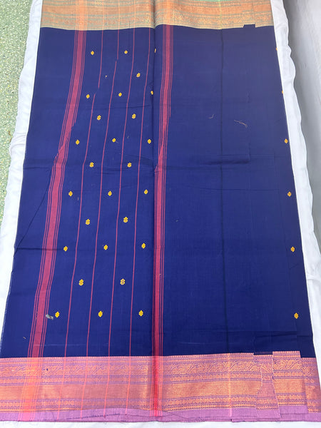 Raanchana Cotton  Saree Dark Blue