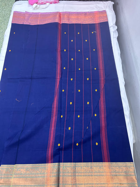 Raanchana Cotton  Saree Dark Blue