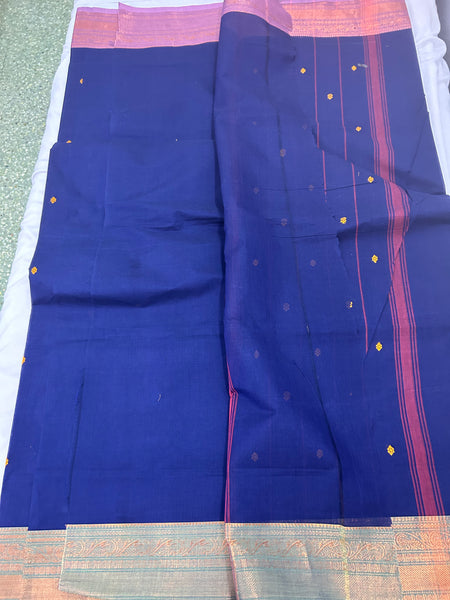 Raanchana Cotton  Saree Dark Blue