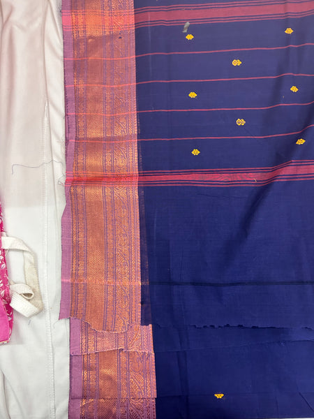 Raanchana Cotton  Saree Dark Blue