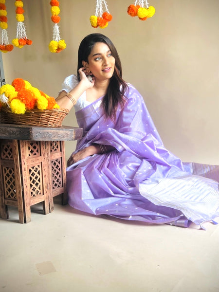 Samhita Silk Cotton Saree - Lilac