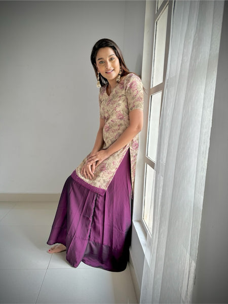 Alhambra Lehenga Skirt top Purple