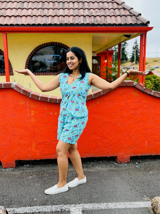 Victoria Vest Shorts Coords