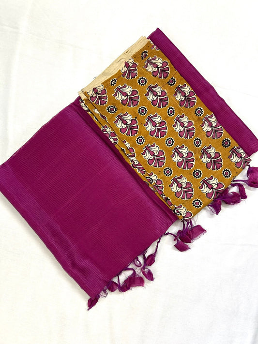 Mangalagiri Plain Silk Cotton Saree I