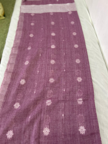 Amrutha Soft Cotton Saree - Sunset Purple