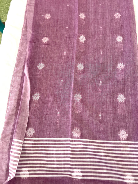 Amrutha Soft Cotton Saree - Sunset Purple