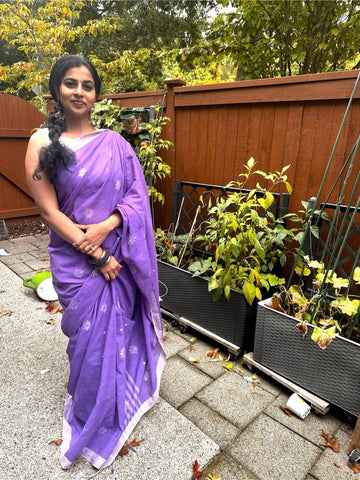 Amrutha Soft Cotton Saree - Royal Purple