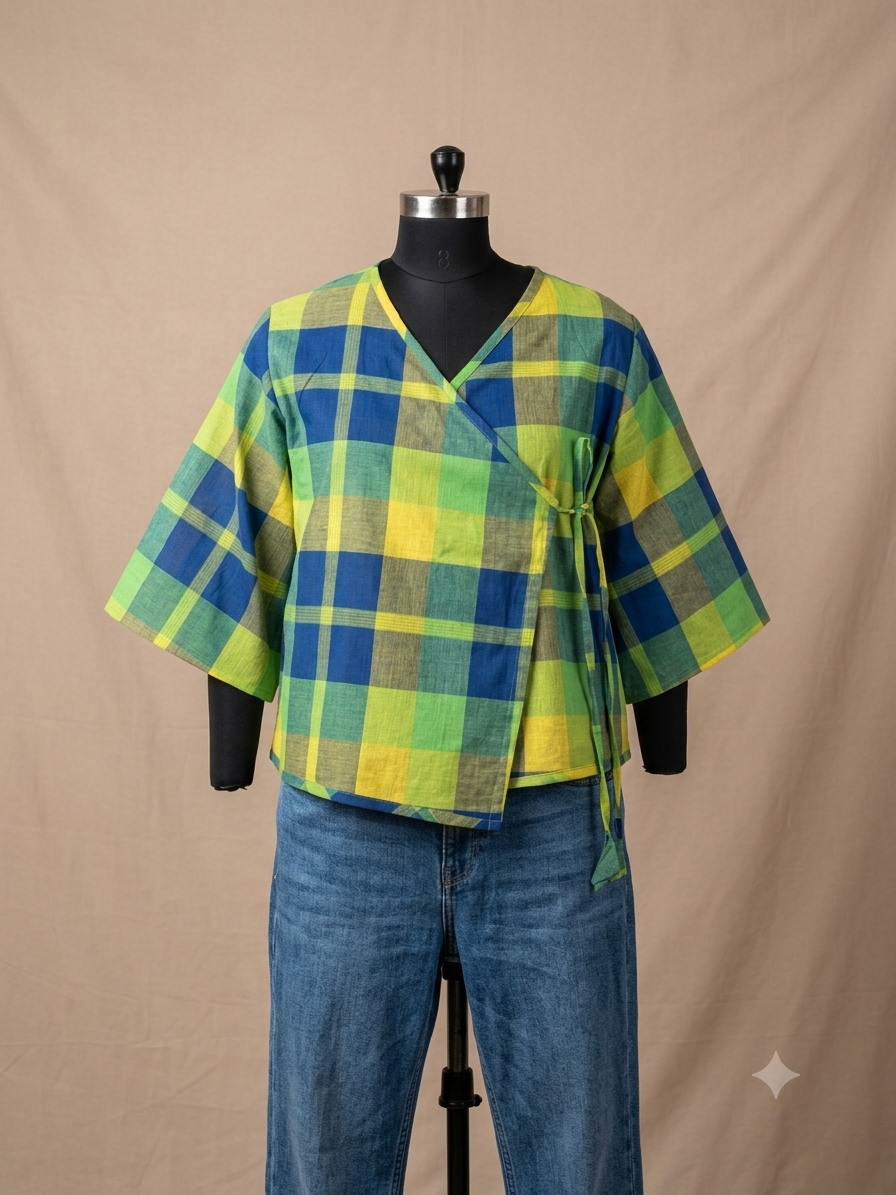 Chennai Multicolor Checkered  Blouse or Top