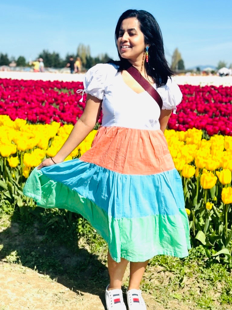 Color Block Midi Dress Part - II