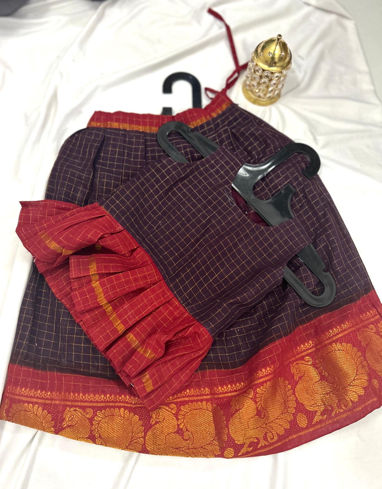 Kids Sungudi Pavadai top