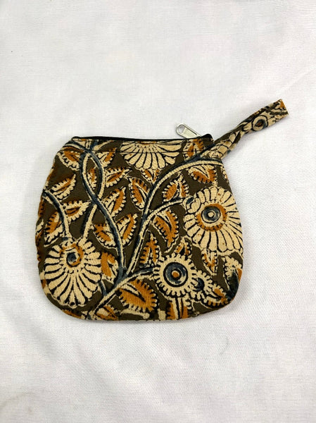 Round Coin Pouch - Yellow, Green