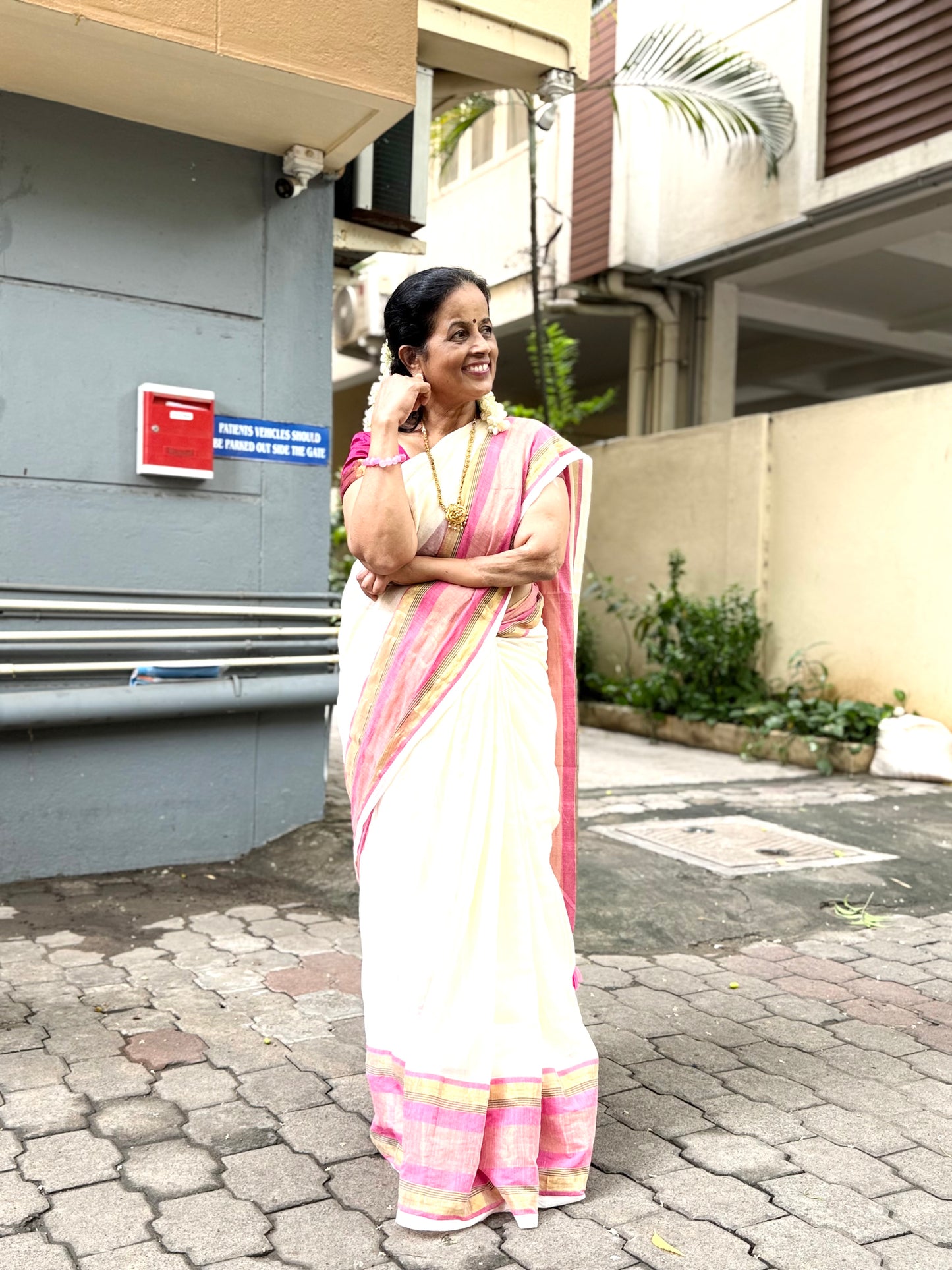 Offwhite Onam Sarees