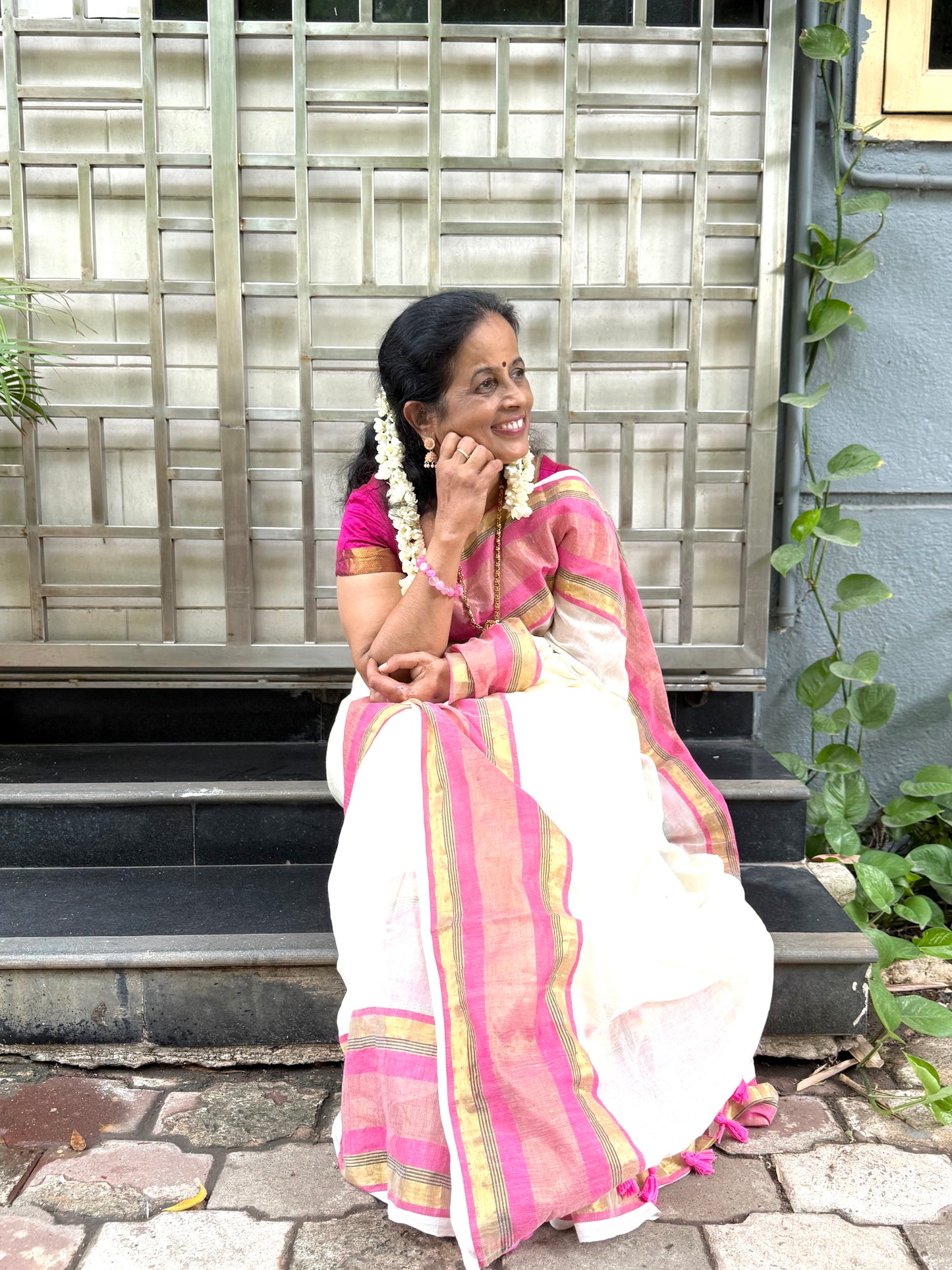 Offwhite Onam Sarees