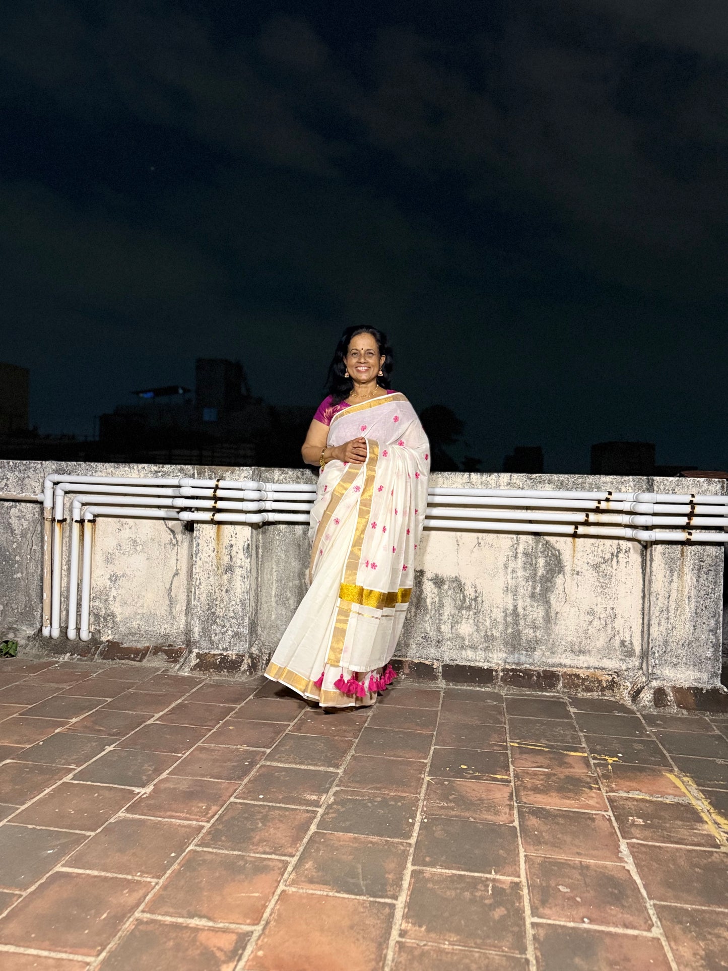 Offwhite Onam Sarees