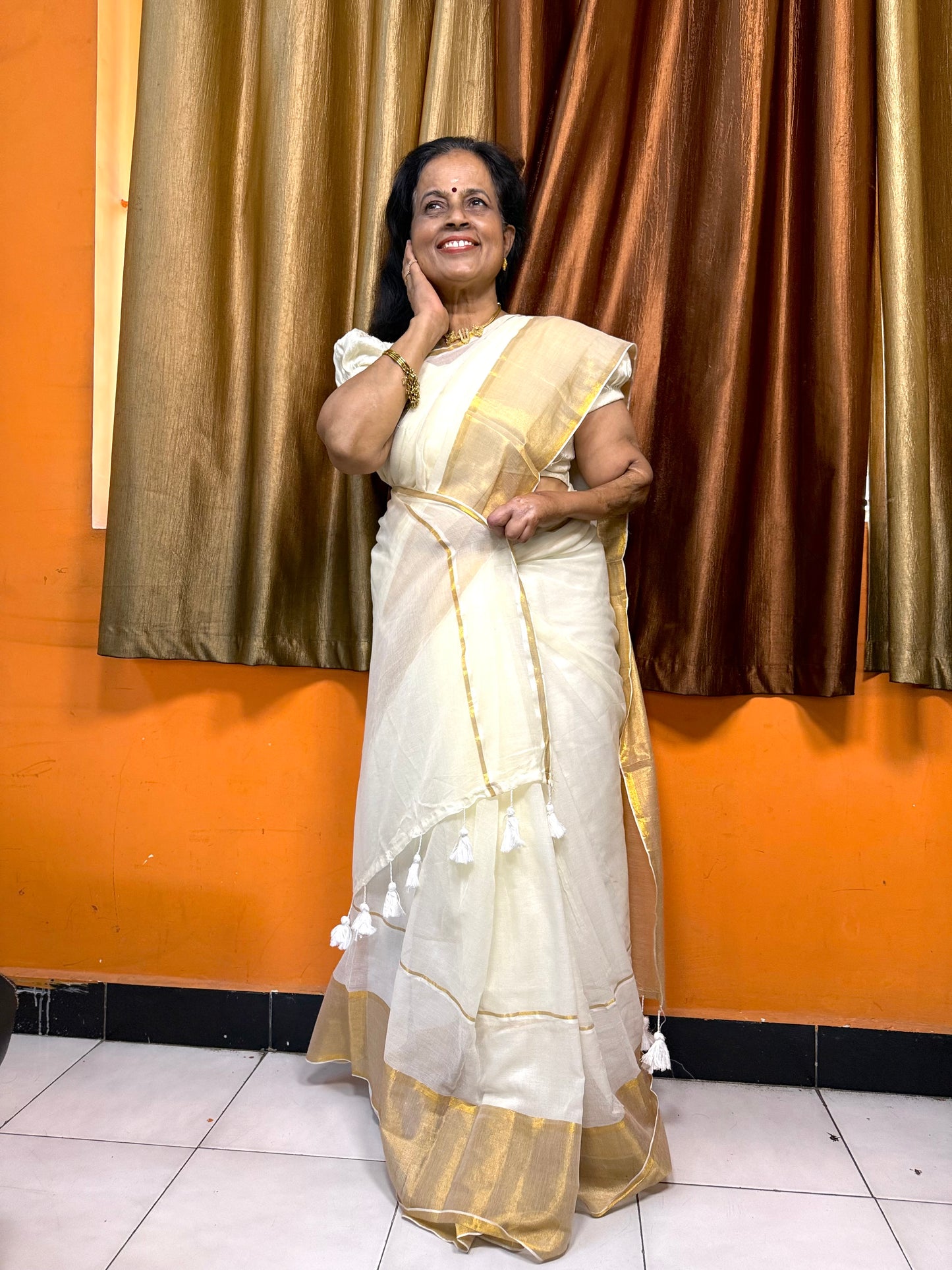 Offwhite Onam Sarees