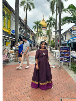 Chic Chettinad Maxi Dress - Brown