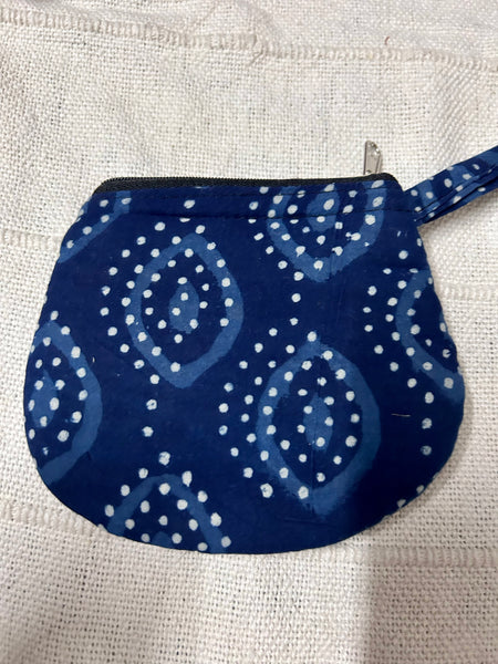 Round Coin Pouch Pink Blue