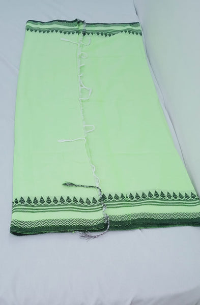 Raanchana - Slub Cotton Saree Pistha   green