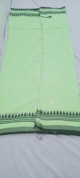 Raanchana - Slub Cotton Saree Pistha   green