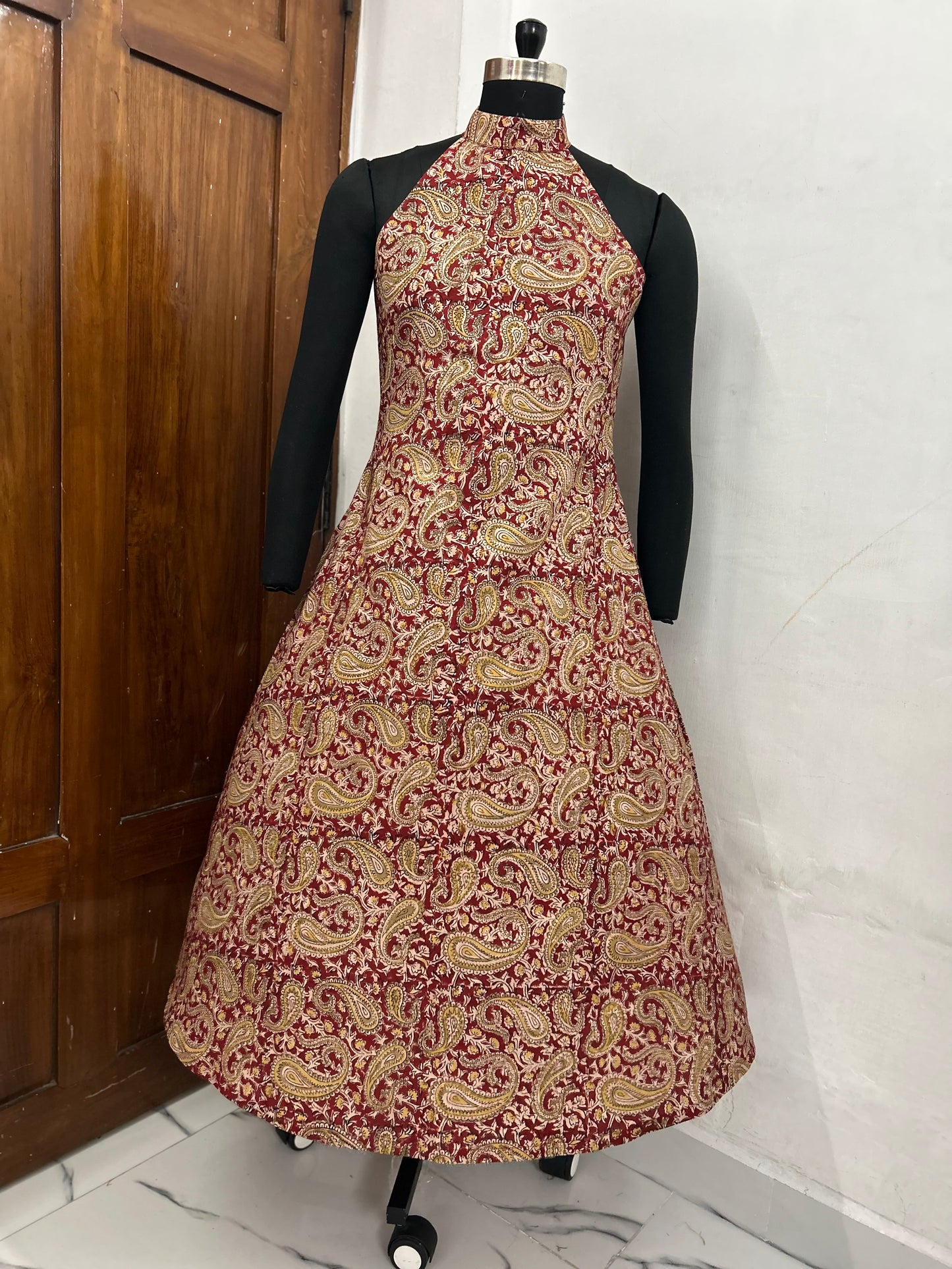 The Valencia Cotton Halter Dress