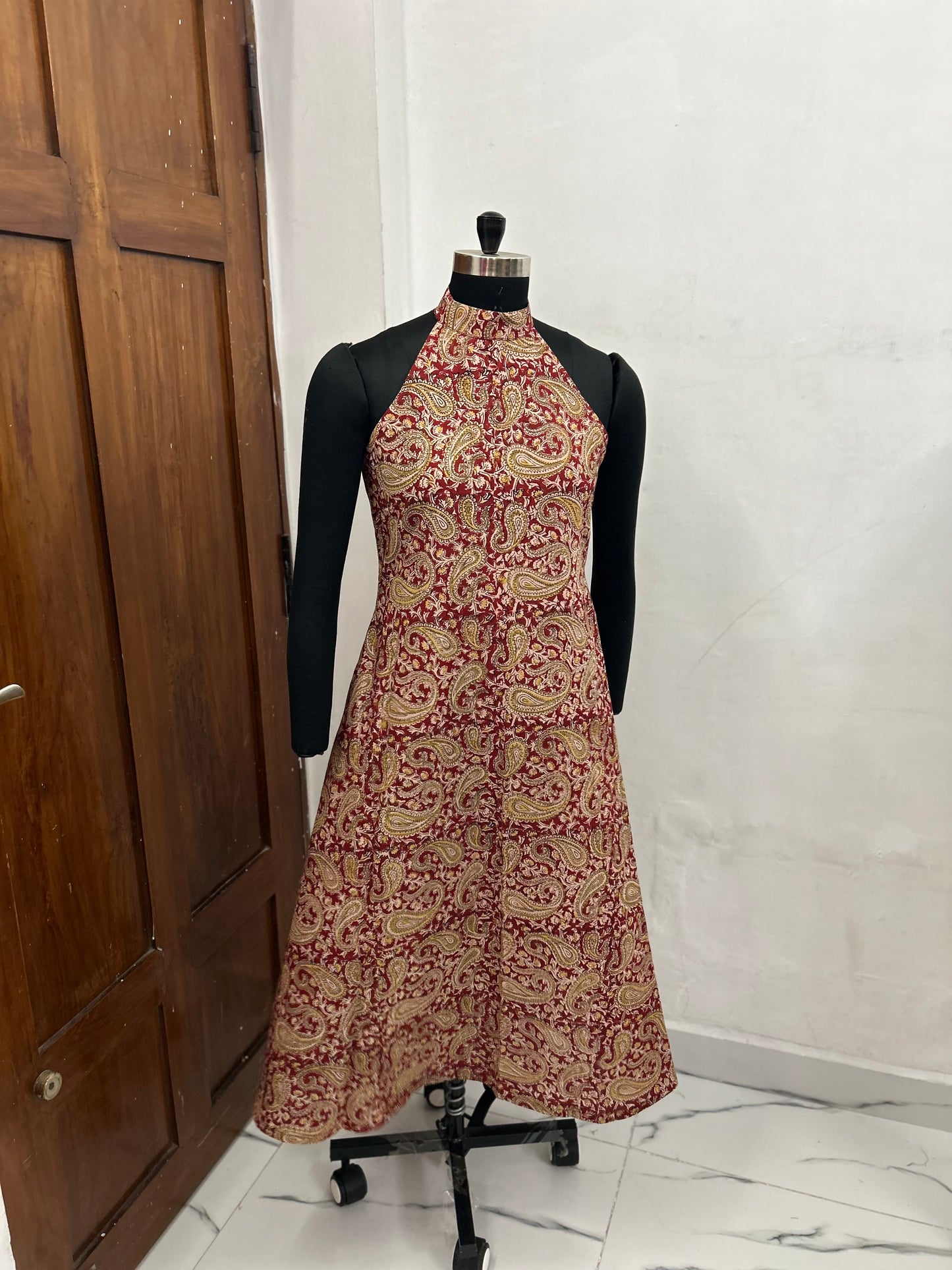 The Valencia Cotton Halter Dress