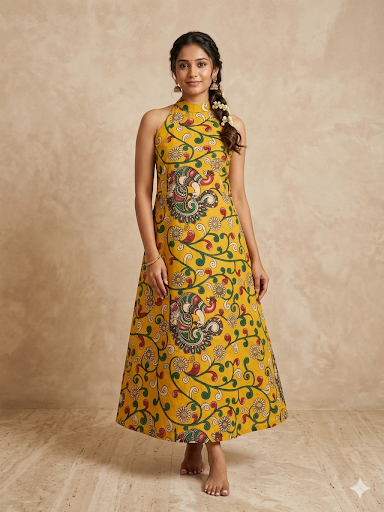 The Valencia Cotton Halter Dress