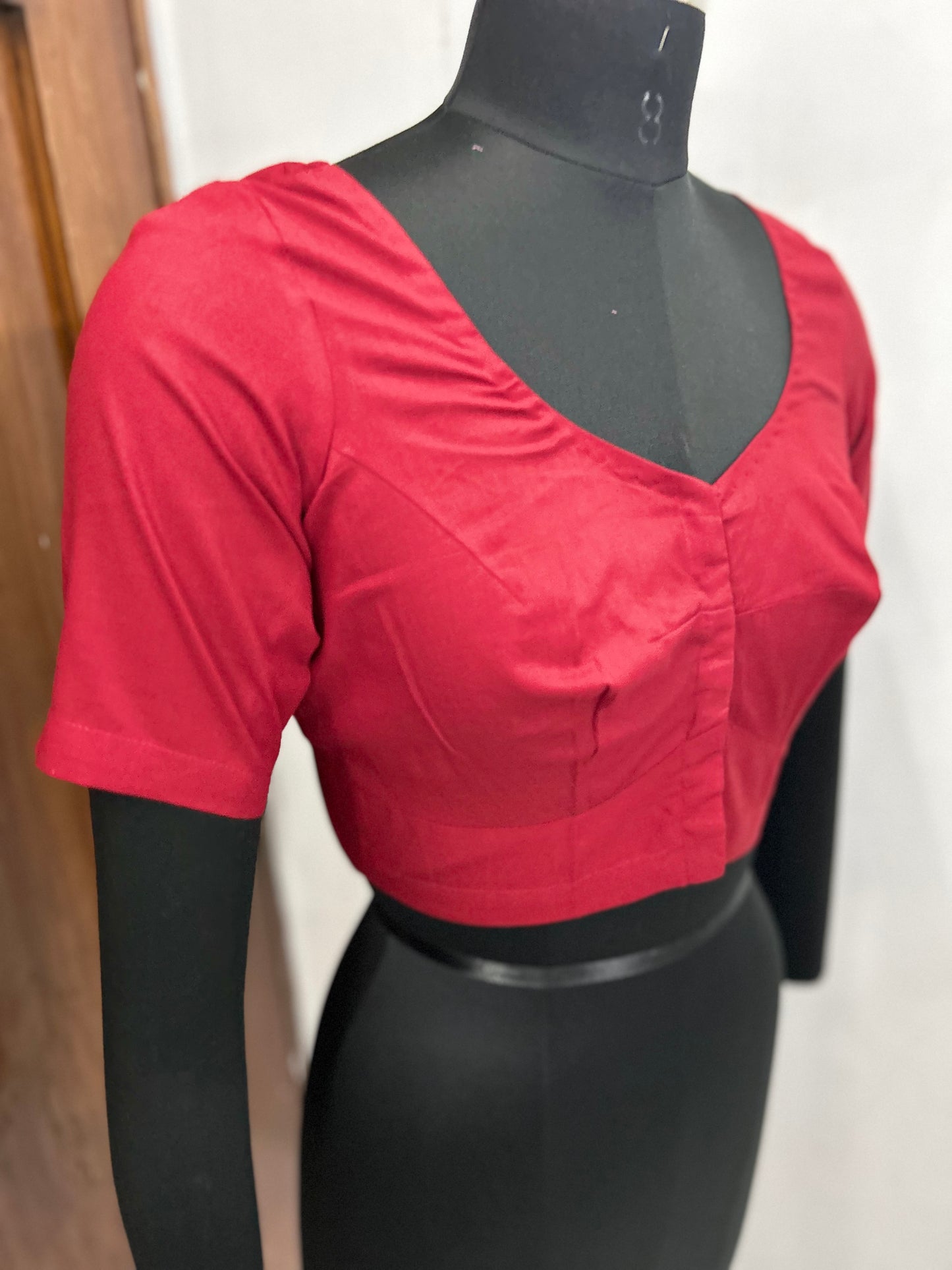 Basic Elbow size Plain Readymade blouse
