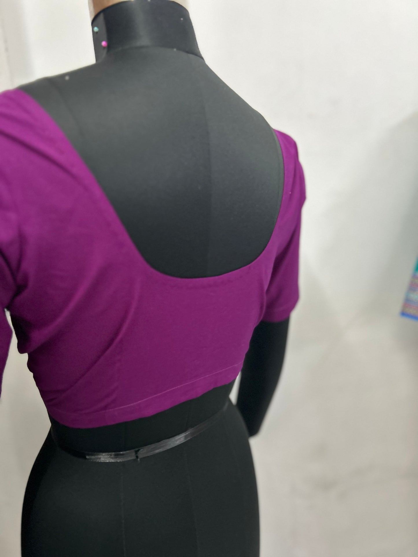 Basic Elbow size Plain Readymade blouse
