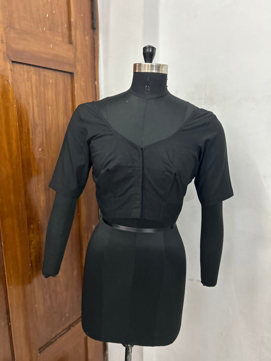 Basic Elbow size Plain Readymade blouse