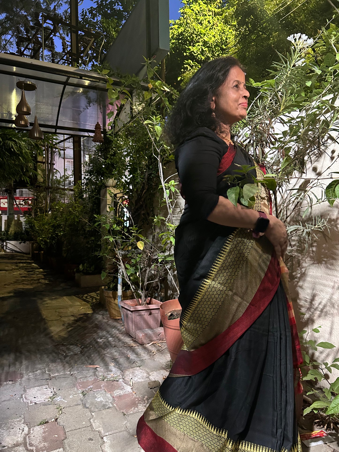 Black Big Border Cotton Saree