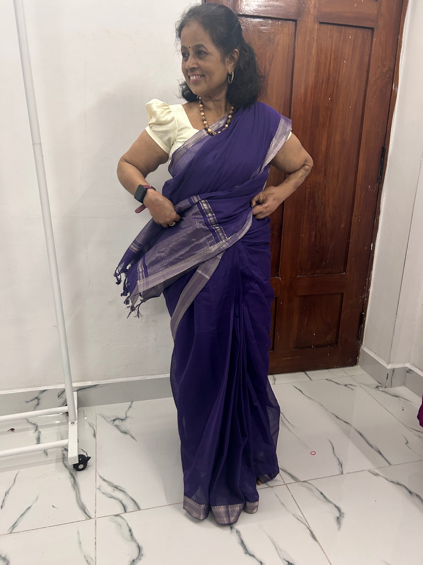 Mangalagiri Handloom Zari Cotton Saree