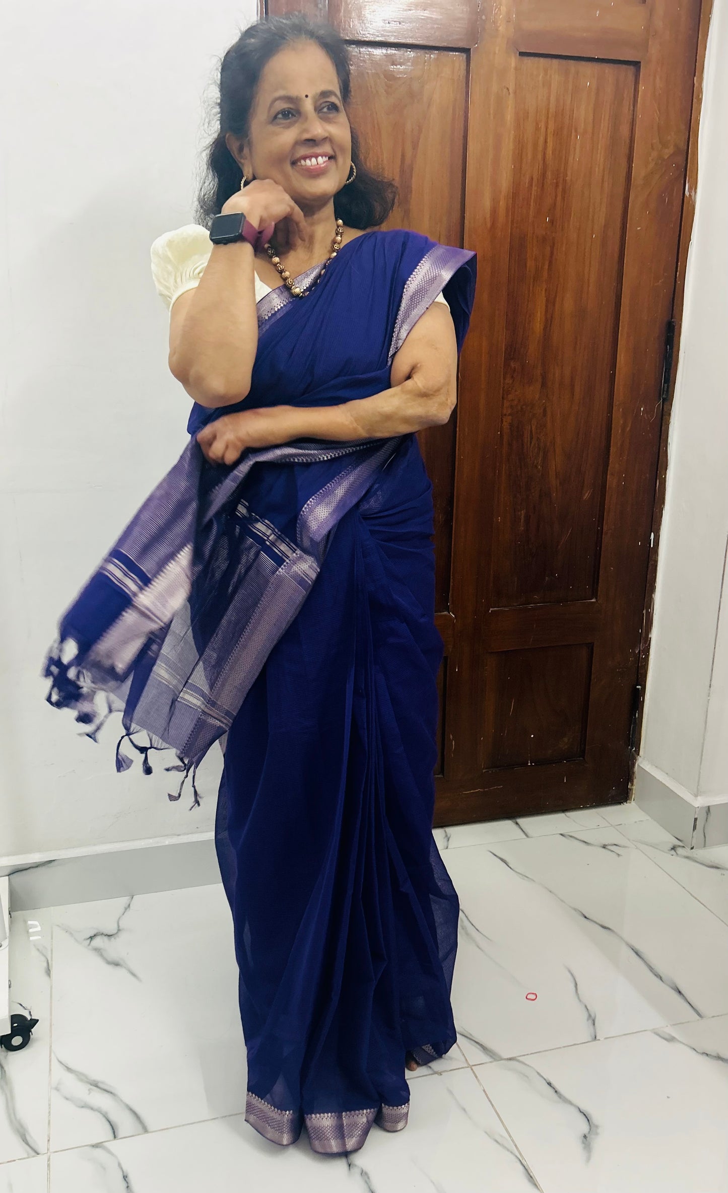 Mangalagiri Handloom Zari Cotton Saree