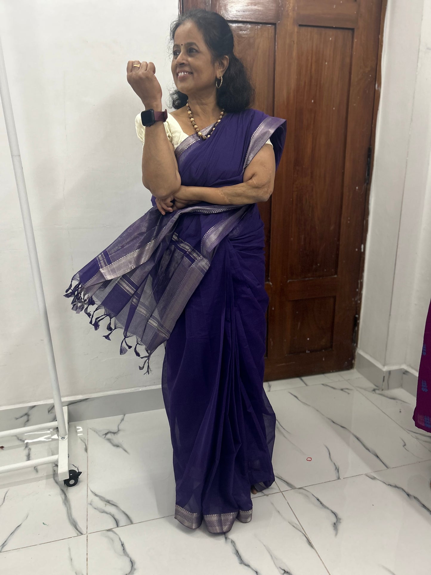 Mangalagiri Handloom Zari Cotton Saree