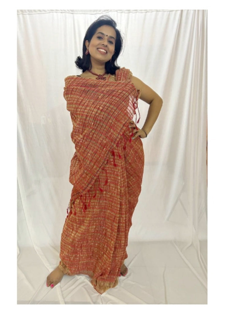 Raanchana Raw Jute Saree.