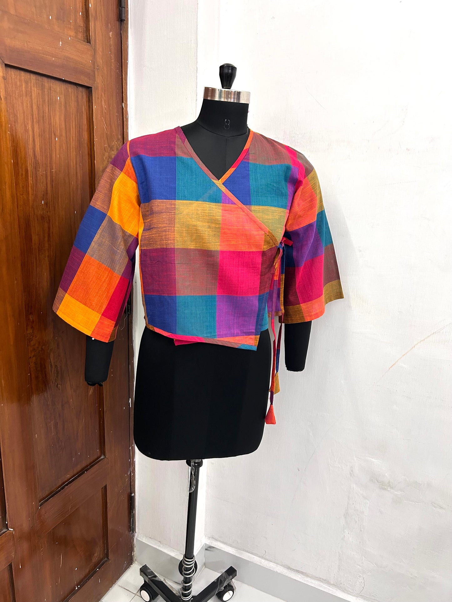 Chennai Multicolor Checkered  Blouse or Top