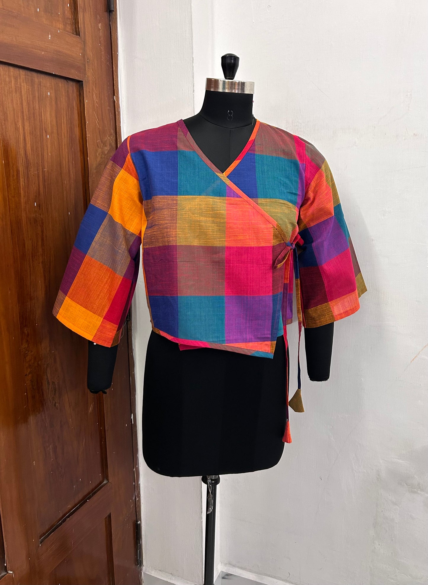 Chennai Multicolor Checkered  Blouse or Top