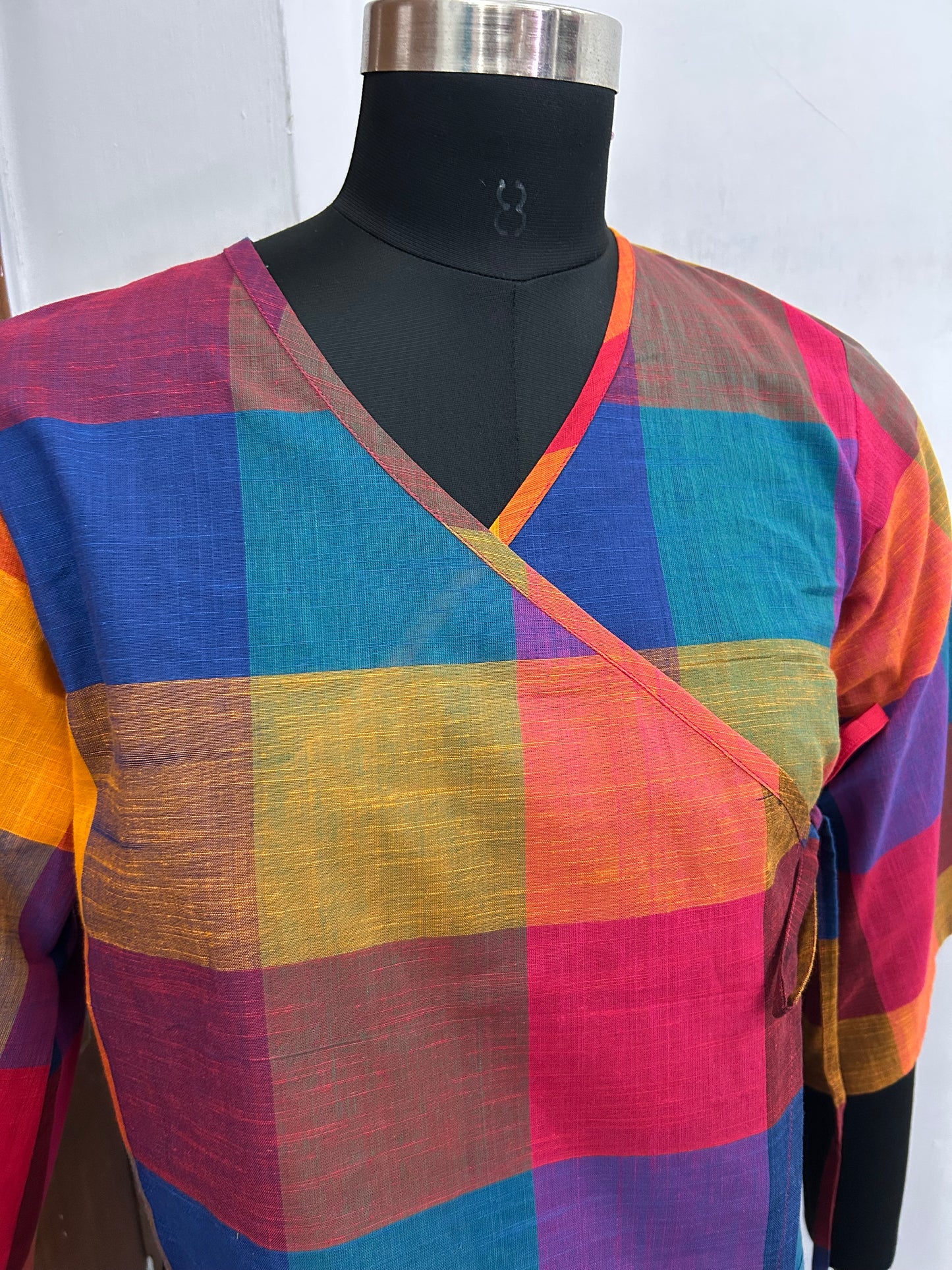 Chennai Multicolor Checkered  Blouse or Top