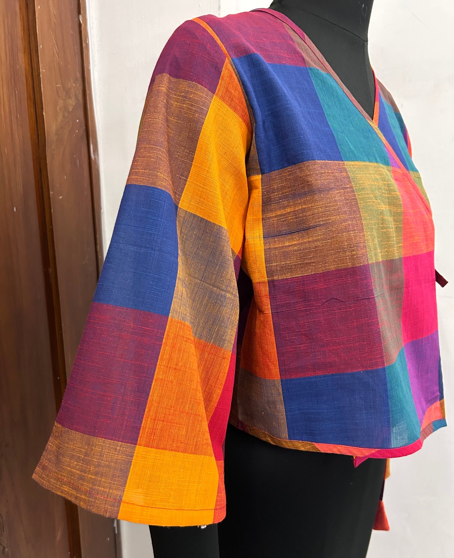 Chennai Multicolor Checkered  Blouse or Top