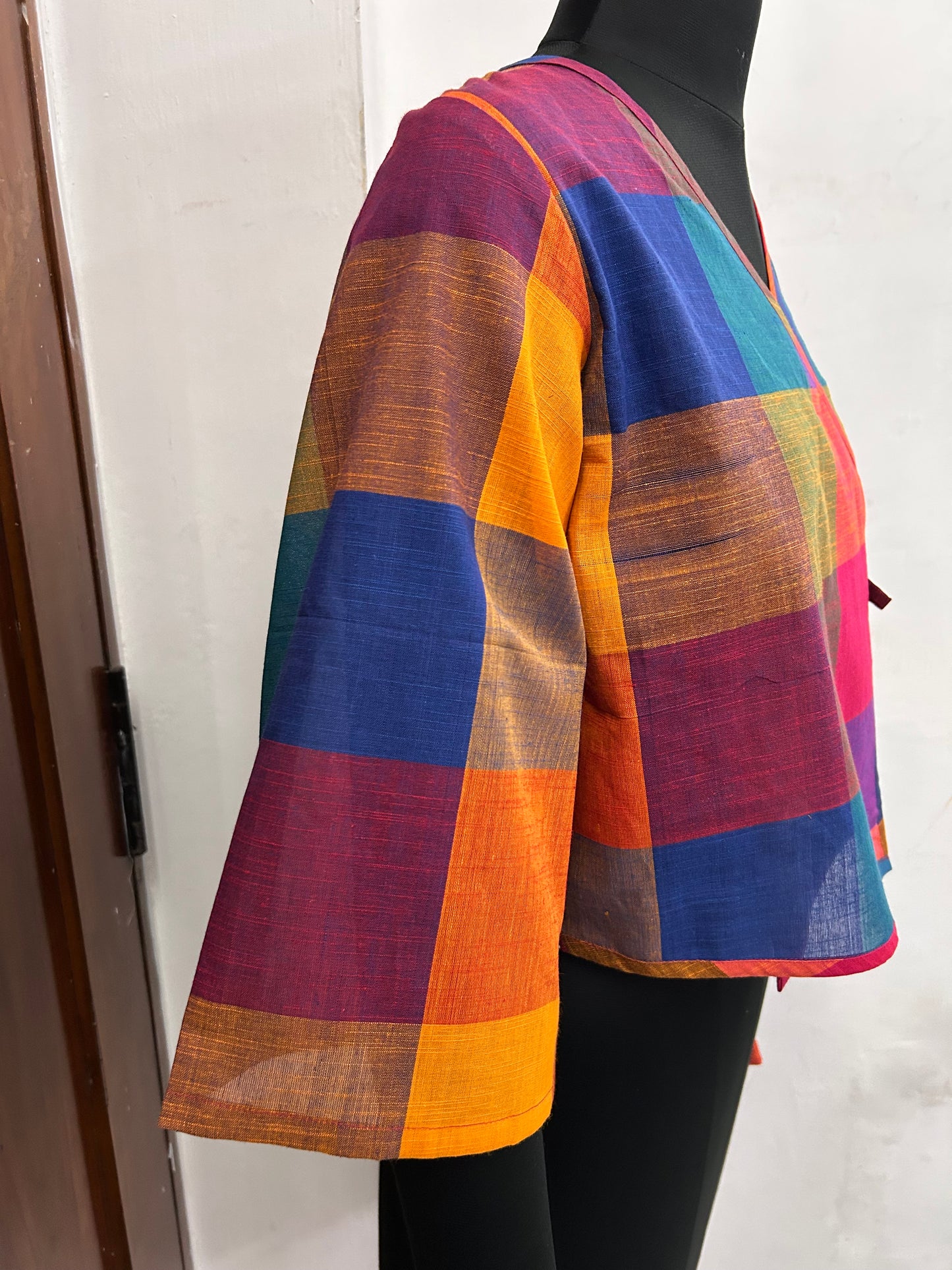 Chennai Multicolor Checkered  Blouse or Top