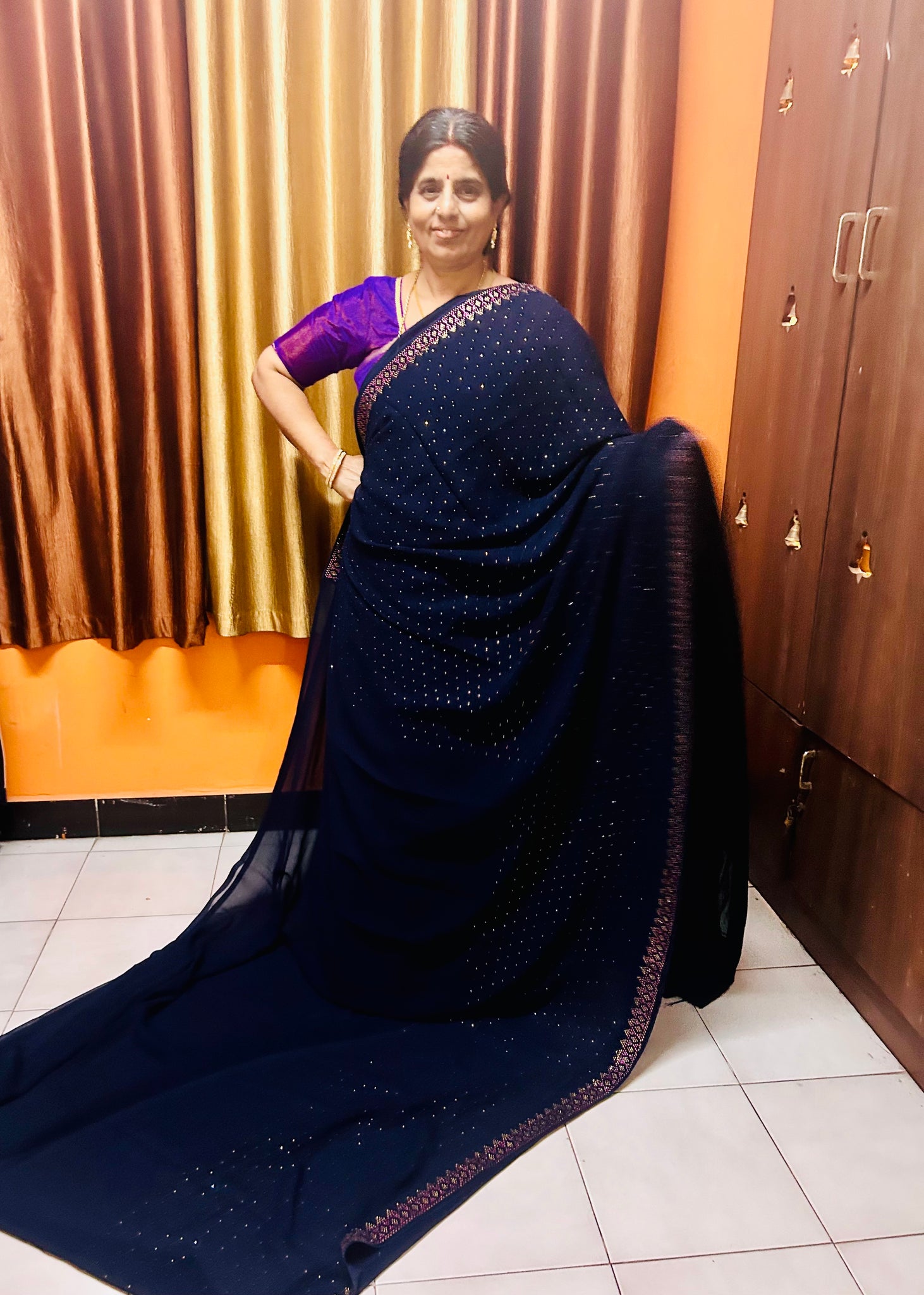 Designer Saree Midnight Blue