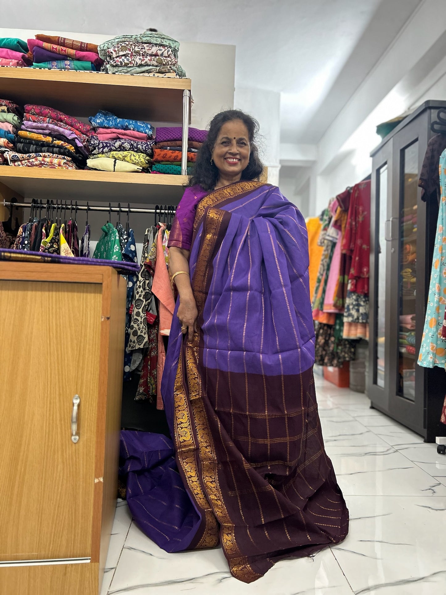 Madhurai Meenakshi Zari Check Sungudi Saree
