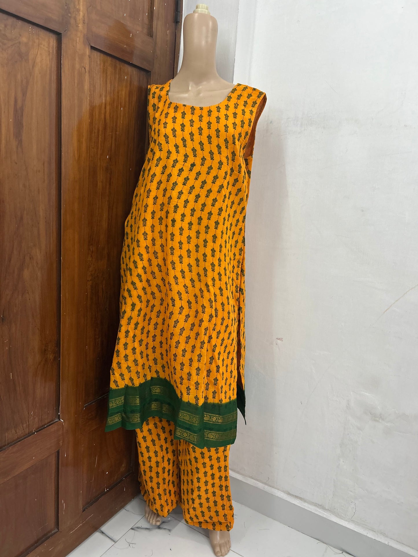 Madurai Sungudi Coords Set Sleeveless