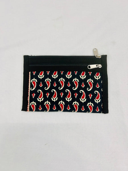 Double zipper cloth pouch small Black Shades