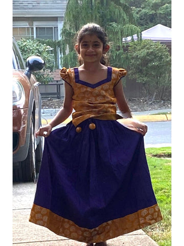 Kids Skirt Set - Silk Cotton purple